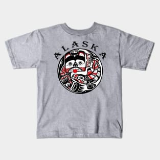 Alaska - Bear and Salmon Kids T-Shirt